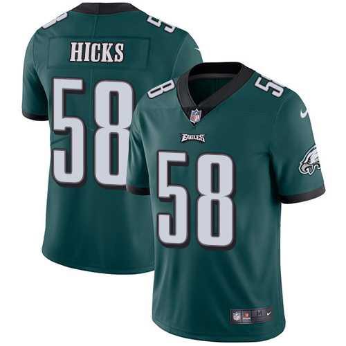 Nike Philadelphia Eagles #58 Jordan Hicks Midnight Green Team Color NFL Vapor Untouchable Limited Jersey,We sell and wholesale Nike Philadelphia Eagles #58 Jordan Hicks Midnight Green Team Color NFL Vapor Untouchable Limited Jersey on line form chian!